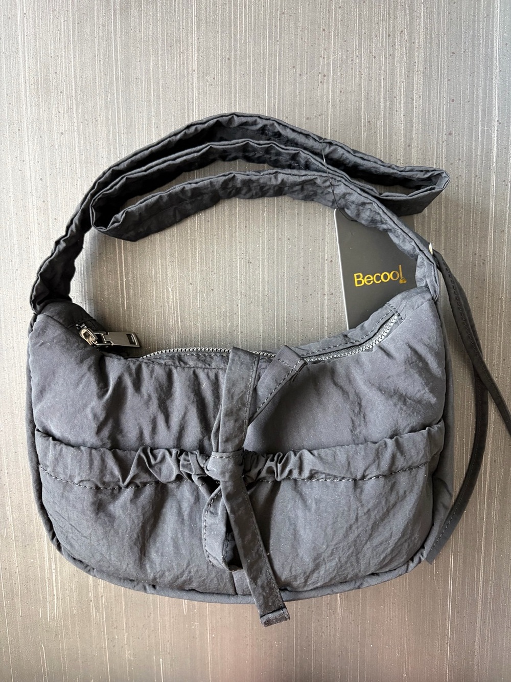 BE COOL Black Nylon Shoulder/Crossbody Bag: NWT